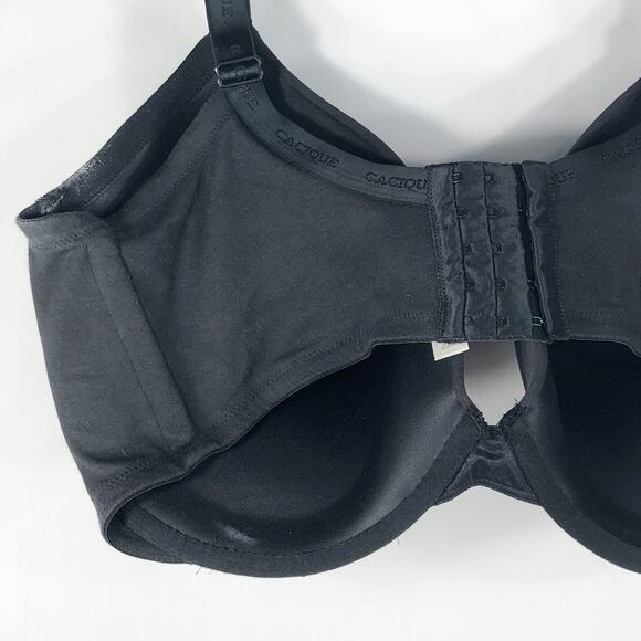 Cacique 44G Bra Plunge Cotton Stretch Plus Size Lane Bryant Underwire‎ Solid 72 - Picture 6 of 11